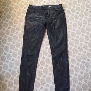 Black wax jeans
